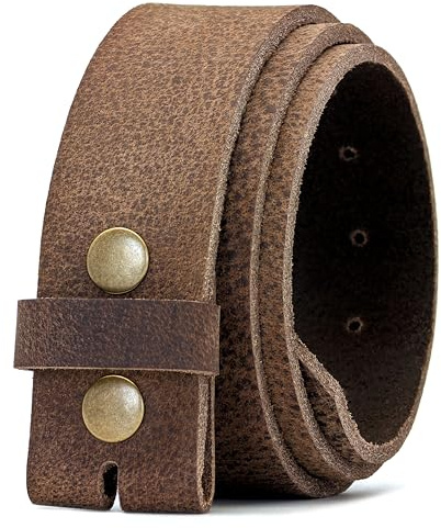 Ashford Ridge Cinturón con botón de presión de 40 mm - Marrón de época 100mm