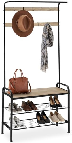 801051 Garderob Wichita 73,5x36x184cm (Industriellt ljust trä)