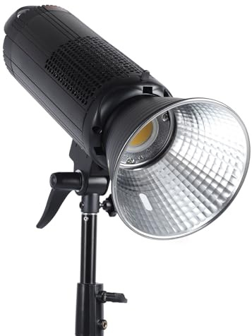 Yunseity Studio Strobe Light, Tyst 300 -W Compact Studios -Blitz Bra Värme dissipation Stifelös Dimning för Live Streaming (EU)