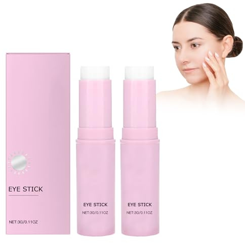 Dyceittdia 2PCS Crema de Ojos en Barra, Crema Reafirmante Contorno de Ojos, Brightening Eye Stick, Reduce las líneas de expresión, Contorno de Ojos Hidratante, 2PCS*3g, eye cream1