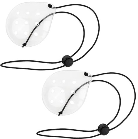 Marjoramy 2 Pezzi Maschera Oculare Trasparente, Benda Oculare Trasparente, Protezione per Gli Occhi Porosa in Plastica, Maschera Oculare Porosa in Plastica, Maschere per Occhi Trasparenti e Ventilate