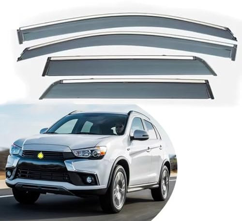 ZDDYUU Auto Windabweiser für Mitsubishi ASX 2010-2019, Regenabweiser Wetterschutz Sonnenschutz Regenschutz Fenstervisier Fensterabweiser