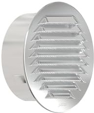 Plikc - Griglia aerazione tonda con rete - MADE IN ITALY (Alluminio - foro 100)