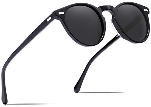 CARFIA Runde Sonnenbrille für Damen Polarisierte Frauen Sunglasses mit 100% UV Schutz