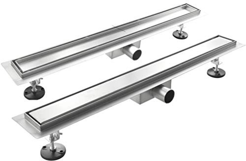 Canalina Di Scarico Per Piatto Doccia A Pavimento Acciaio Inox (70x7 cm, Linea/Piastrellabile)
