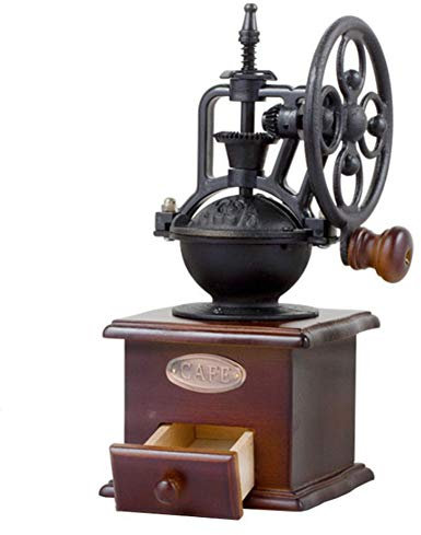 Leikance Moulin à café manuel, grain de café rétro, moulin à épices manuel avec tiroir moulin à manivelle moulin à café