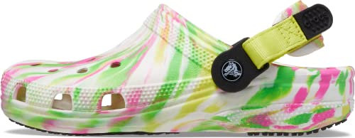 Crocs Zuecos antideslizantes ajustables clásicos unisex para adultos | Zapatos de trabajo Zuecos, Electric Pink Multi, 35/37 EU