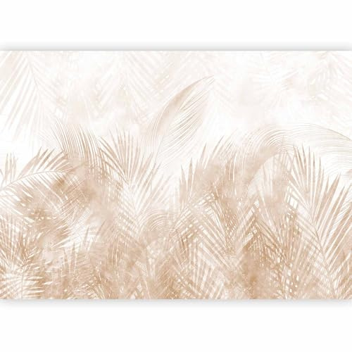 murando Carta da parati Foglie 350x256 cm Fotomurali in TNT Murale alla moda Decorazione da Muro XXL Poster Gigante Design Carta per pareti Natura Foglie di Palma Botanico beige b-A-10300-a-b