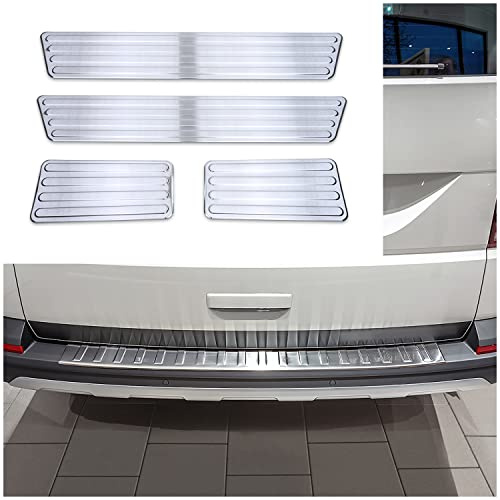 tuning-art L177-XF514-1 Ladekantenschutz und Einstiegsleisten passend für VW T6 T6.1 Multivan 5 Türer 2015-07/2024, Farbe:Silber