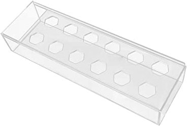 kowaku Rectangular Floral Centerpiece Acrylic Flower Vase, Flower Pot Plant Holder Long Rectangular Vase Rose Holder Decorative Art Holder for Office, 12 holes