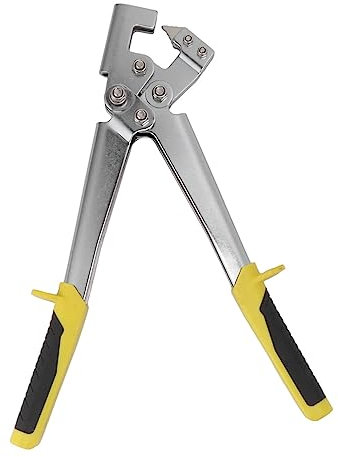 Crimpadora de Pernos de Acero Inoxidable Portátil, Herramientas de Paneles de Yeso de Crimpadora de Pernos de Metal con Mango de Silicona Herramienta de Fijación de Estructura (Plata)