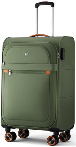 ABISTAB Weichschalen Handgepäck Koffer klein 55x35x23cm - Stoff Koffer Trolley - Leicht Reisekoffer mit 4 Rollen & Zahlenschloss, 47 Liter