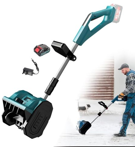 Quitanieves eléctrico con motor sin escobillas, potencia de 1200 W para quitar nieve de patio y granja