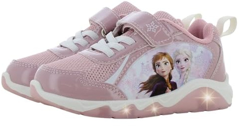 Leomil Frozen Basket Enfant Fille Lumineuses | Chaussure lumineuse Fille, Lightweight EVA sole, Idéal pour l'école et les loisirs, Disney Frozen, Cadeau pour Enfants