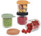 BÉABA, Coffret 4 Portions Verre Conservation Repas Bébé/Verre Extra Résistant, 100pourcent Hermétique, Résiste Choc thermique, Congélation, Stérilisation, Graduation, 250 ml, Sunrise