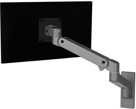 Ergotron – LX Pro Premium Single Monitor Arm, VESA Wall Mount – for Monitors Up to 34 Inches, 4 to 22 lbs – Dark Grey
