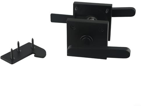 Eawfgtuw Loquet de portail double face, serrure à rabat robuste, loquet de porte battante en aluminium, loquet de porte d'abri de jardin, serrure de portail pour portails en bois et clôture extérieure