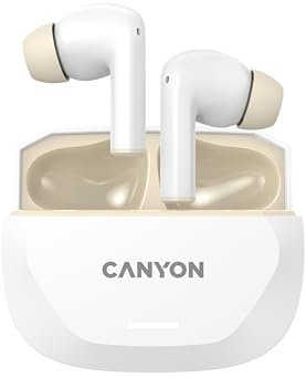 CANYON HEXAGON 7 Cuffie Bluetooth - Cuffie intrauricolari wireless Bluetooth 5.4, ANC+ENC con cancellazione del rumore, USB-C, 4 microfoni, batteria 27h, funzione di ricarica wireless TWS7,