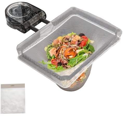 Fregadero de cocina plegable con ventosa, filtro de fregadero (con filtro de 200), escurridor 2 en 1 y estante de almacenamiento para paños