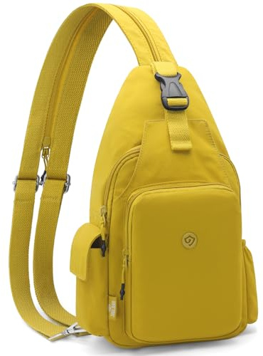 GOUNNU Bröstväska liten ryggsäck herr crossbody väska sling väska lätt bröstväska stöldskydd nylon ryggsäck axelväska herr dam för cykling resor sport