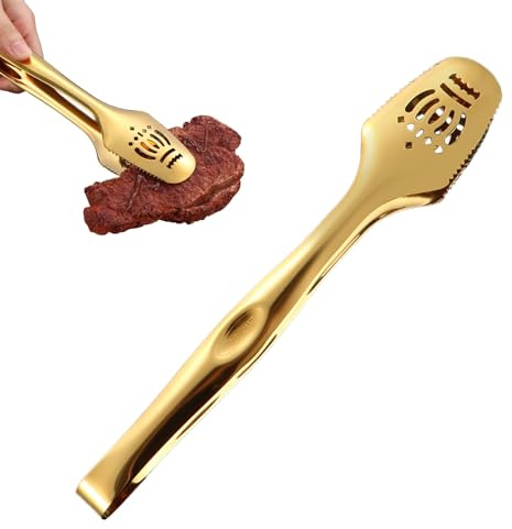 xowwyue Tenacillas De Cocina Acero Inoxidable, Tenazas De Acero Inoxidable, Pinzas Para Pan, Para Servir Freír Pasta Ensalada Emplatar Pastel Barbacoa Pan Buffet Restaurante Cocina