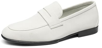 Bruno Marc Men's Penny Loafers Leather Dress Shoes,Sand,10