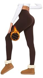 BENNIES Termiska leggings, dam, termoleggings, vinterfodrade, leggings, svarta, hög midja, fleece, vinterleggings, långa, ogenomskinliga, termoleggings, termobyxor, varma sportleggings, sportbyxor