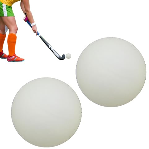 Generisk hockeyboll – 8 x 8 x 5 cm | Ishockeyboll lyser i mörkret för nattträning, 2-pack, lysande gröna dodbollar för inomhus-utomhus-road-skoterlekar, hållbara, väl synlig