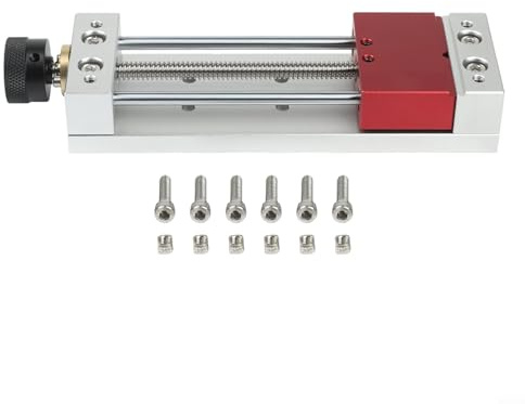 Tornillo de banco para máquina de perforación CNC, abrazadera de grabado mejorada LTY-59100 con ranura, cuerpo de aleación de aluminio, barra de guía doble, accesorio de mesa de soldadura DIY