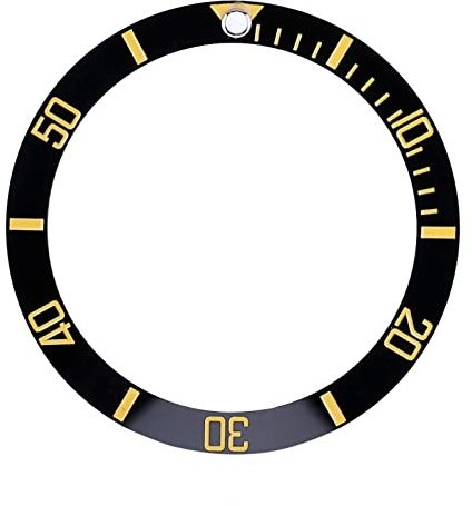 Blaihild Inserto de Bisel de Reloj de Cerámica 38 Mm Exterior 30,6 Mm Interior 1,6 de Altura Resistente a los Arañazos Ligero con Acabado de Espejo Anillo de Repuesto para Reparación de Talleres,