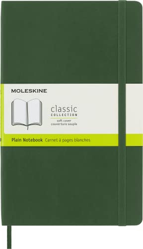 Moleskine Notizbuch mit weißen Seiten, Grün (Mirto), Groß, 13 x 21 cm
