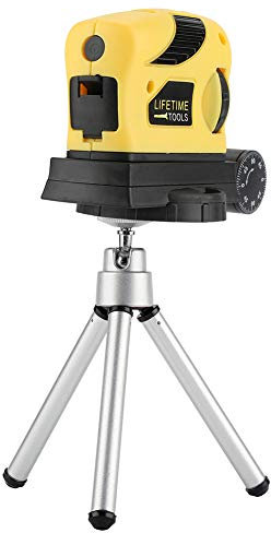 Nivel Láser Regla Láser de Nivel Nivel Láser con Trípode 360º Giratorio para Medidas Esquinas y Vertical Herramienta de Ajuste Alineación