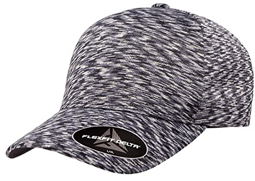 Flexfit Unisex Delta Unipanel keps baseballkeps, Melange Navy, L/XL
