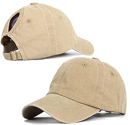 YAMEE Basekeps dam sommar hästsvans mössa, baseballkeps vintage män solhatt solskydd, sportmössa, basebollkeps (huvudomkrets 54–60 cm)