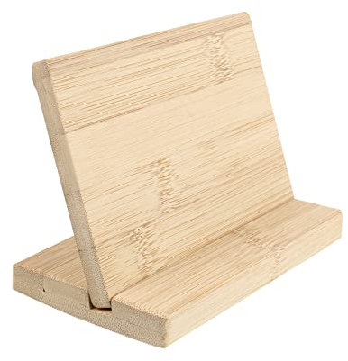NUOBESTY Bamboo Display Board Base Blank Board for Payment Code Desktop Name Plate for Home Office Display