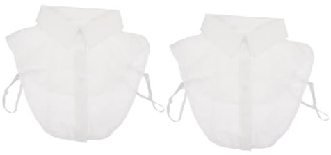 EXCEART 2 STK falscher Kragen Schwarze Damenbluse Herren Unterhemd Sweatweste für Kleider halber Hemdkragen Abnehmbarer Blusenkragen Büste Brotscheiben Frauenkleidung Mann