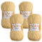 Wollidu Mila Garn zum Häkeln und Stricken 4 x 50g/133m Strickgarn 100% Polyacryl Häkelgarn Sand