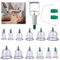 12 Cupping Ventouse Ensemble, Tasses Ensemble de Ventouses Vide Ventouses Kit de Massage avec Pompe à Vide avec Aimants Thérapeutiques Ventouses de Massage pour Soulager les Douleurs