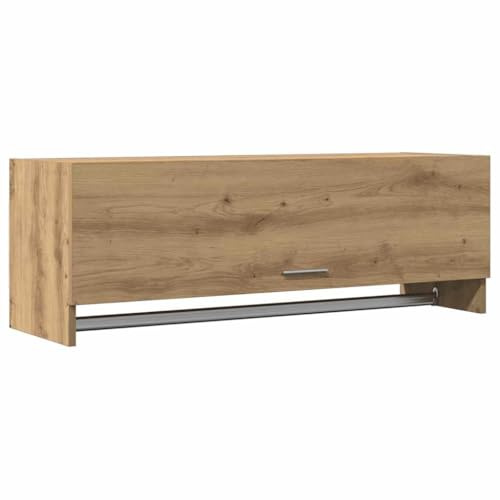 vidaXL Garderob ek 100x32,5x35 cm konstruerat trä, förvaringsskåp, armoire, smal vägggarderob, garderobsförvaring, hallgarderob, hängande garderob