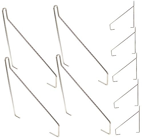 Gadpiparty 10St Ein-Wort-Schindelhaken Dekorationshaken Regale zum Aufhängen an der Wand edelstahlhaken bürodeko stall kleiderbügel wandregal Eckklammern Wandhalterung Rostfreier Stahl Silver