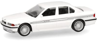Herpa modellbil BMW Alpina B12 5.7 (E38), miniatyr i skala 1:87, samlarobjekt, Made in Germany, plastmodell