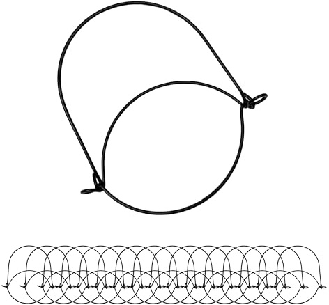 HZJPIN 16 Pack Regular Mouth Mason Jar Hangers Black Stainless Steel Wire Handles for Ball, Canning Jars Versatile Use with Hydroponic and Decorative Jars