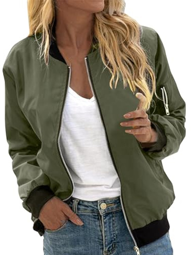 Bomberjacka dam lätt sommar damjackor kort blouson jacka långärmad övergångsjacka elegant vårjacka lätt sommarjacka casual collegejacka pilotjacka flygjacka kvinnor