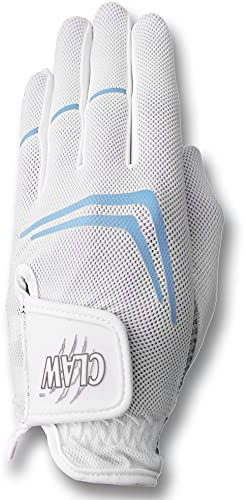 CaddyDaddy Claw Golf Gloves for Women | Flex-Mesh Design for Cool Ventilation | Lasts 3-5 Times Longer Than Leather | Silicone-Web Coating for Maximum Grip | Machine-Washable | White | LH-Med/Large