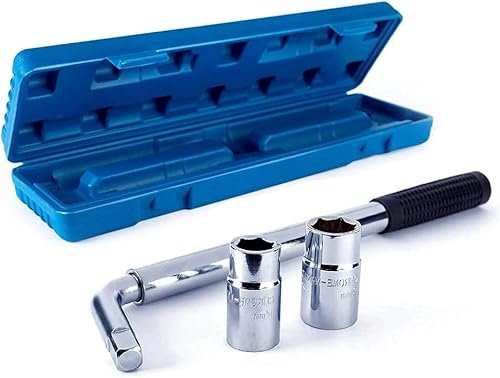 Extendable Wheel Brace, Telescopic Lug Wrench with 17/19mm and 21/23mm Standard Sockets, Non-Slip, Durable, Retractable for Car / Van / Truck Spare Tyre Breakdown Emergency Tools, Tyre Change Etc.
