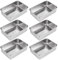 GBACHOOSE Set of 6 Loaf Tin, Stainless Steel Bread Loaf Pan for Baking, 21.5x14.5x6.5cm Rectangular Oven Baking Pan Bakeware Set for Bread, Loaves, Cakes and Bakes