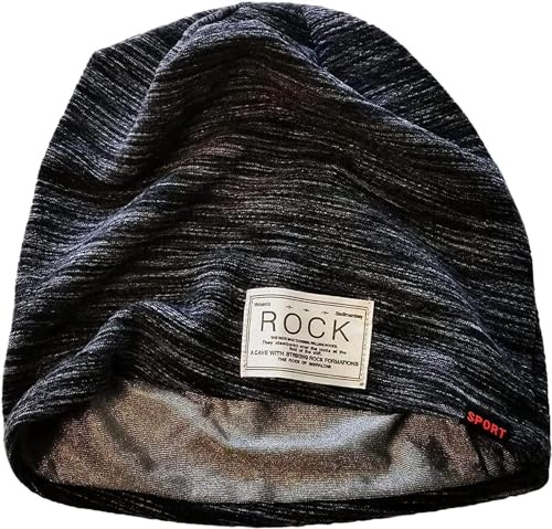LukyTrge EMF Protection Beanies Cap, Unisex Faraday Hat, Microwave Radiation Blocking Stretch Cap Black