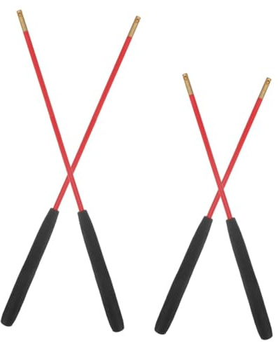 BCOATH Bastoncini da Diabolo Antiscivolo Professionali Impugnatura Ergonomica, Set 2 Paia (33,5 Cm + 44,5 Cm), per Giocolieri Esperti e Acrobazie di Giocoleria, Facile Trasporto e Uso