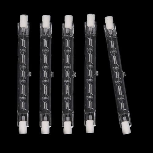 UGEFKMQ 5PCS Bombilla halógena lineal R7S 189mm 1000W 220-240V R7S 1500W J189 Bombillas halógenas de inundación Blanco cálido 1000W