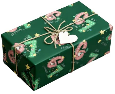 Festligt presentpapper – julklappspapper, säsongsbetonade festdekorationsark, färgglatt presentpappersset, hållbart dekorativt papperskollektion, kreativt presentpapperssortiment | F